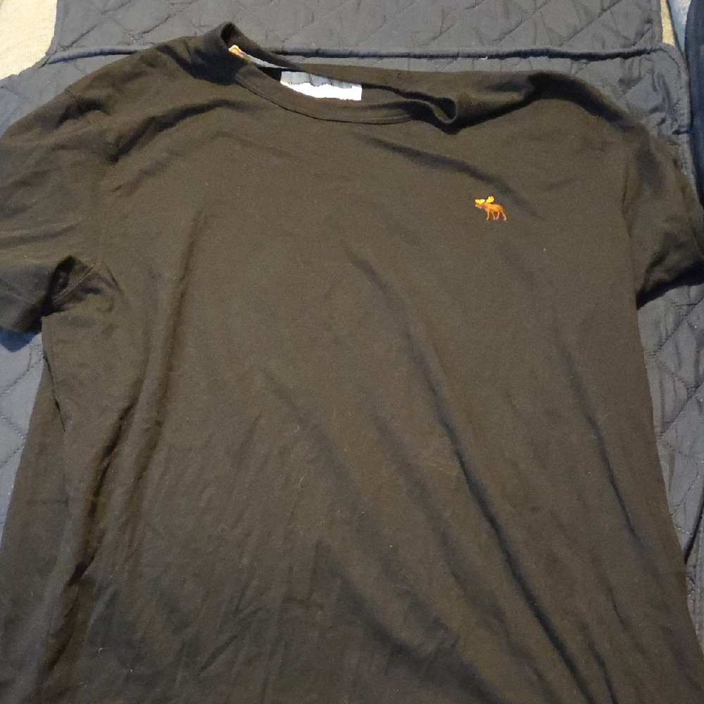 Abercrombie & Fitch Black Tee with Embroidered Logo